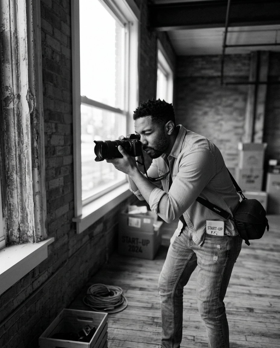 Man holding a camera